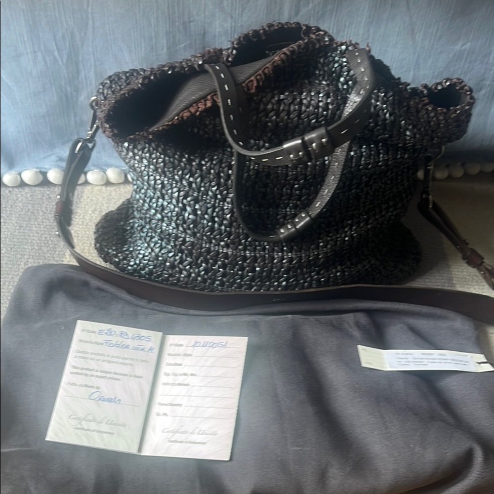 Henry Beguelin woven leather purse